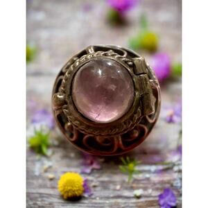 Vintage Taxco Mexico | Amethyst Poison Ring|  Adjustable